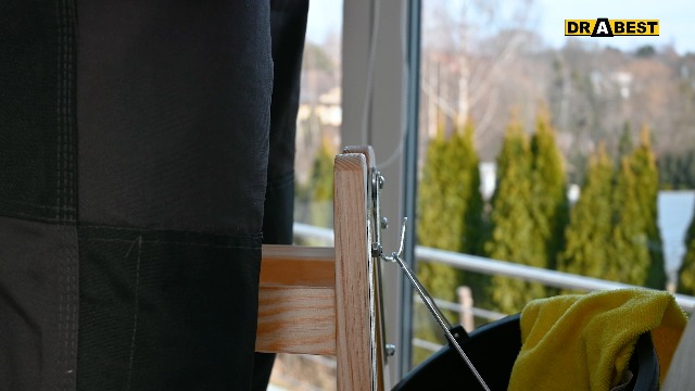 Scaletta A 5 Gradini DRABEST In Legno Di Pino - Pieghevole, Portata 150kg, 53x158x13cm Per Casa E Giardino