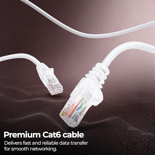 Image of Zebronics Cat 6 Ethernet Cable, 10 Gbps, 1.5 Meter, UTP, RJ45 LAN Cable, for Routers, POE Switch, IP Phones, PC & Laptops (PC4PCAT6, 1.5M)