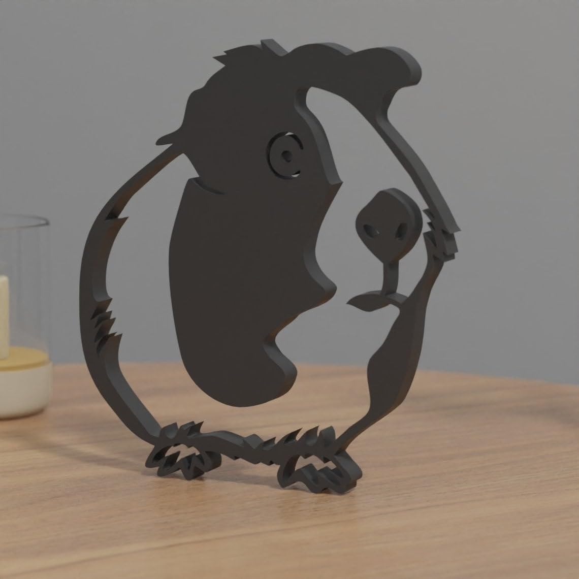 EROTNGO Adorable Guinea Pig Figurine, Unique Hamster Decor, Custom Gift idea, Personalized Home Office Shelf Ornament, Charming Present, Custom Animal Sculpture, Delightful Gift 2