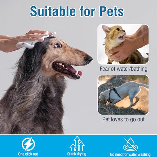 Pets Shampoo Espuma para Baño en Seco, Shampoo para Perro con Ingredientes Naturales 60ml, Shampoo en seco hipoalergénico para Gato, Pet No-Rinse Waterless Shampoo - Imagen 7