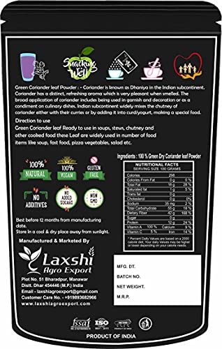 Image of Organic Prime Green Coriander Leaf Powder | Dhaniya Leaf Powder - 100 GM by Organic Prime
