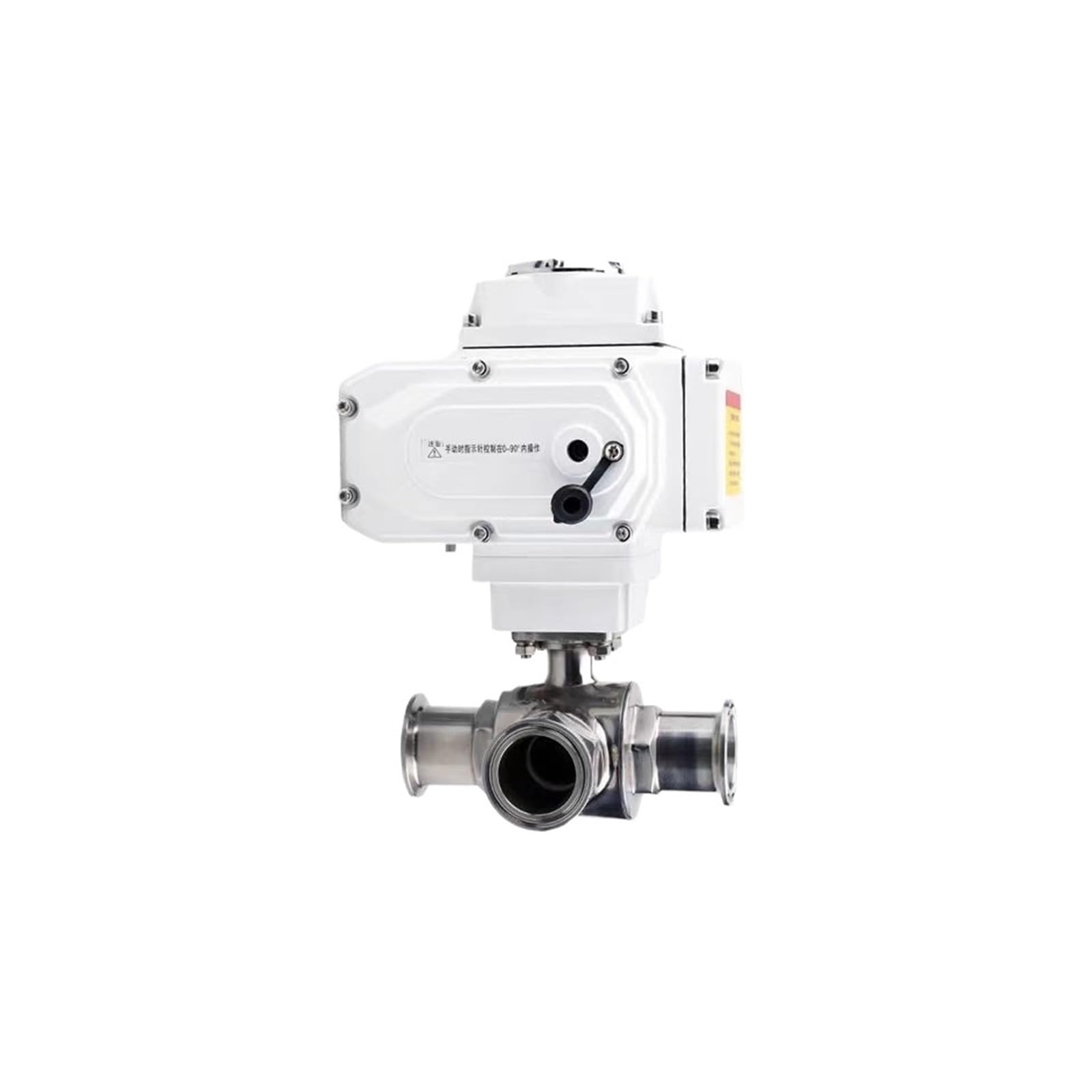 YWRWUPMGK AC220V 2-1/2" Stainless Steel 304 Motorized Three Way Ball Tri Clamp 77MM