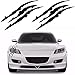 DSYCAR 2 Unids Marcas de Garra Calcomanías Calcomanías Troquelado Monster Garras Rasguño Faros Calcomanía Etiqueta de Halloween Universal Fit (Negro)