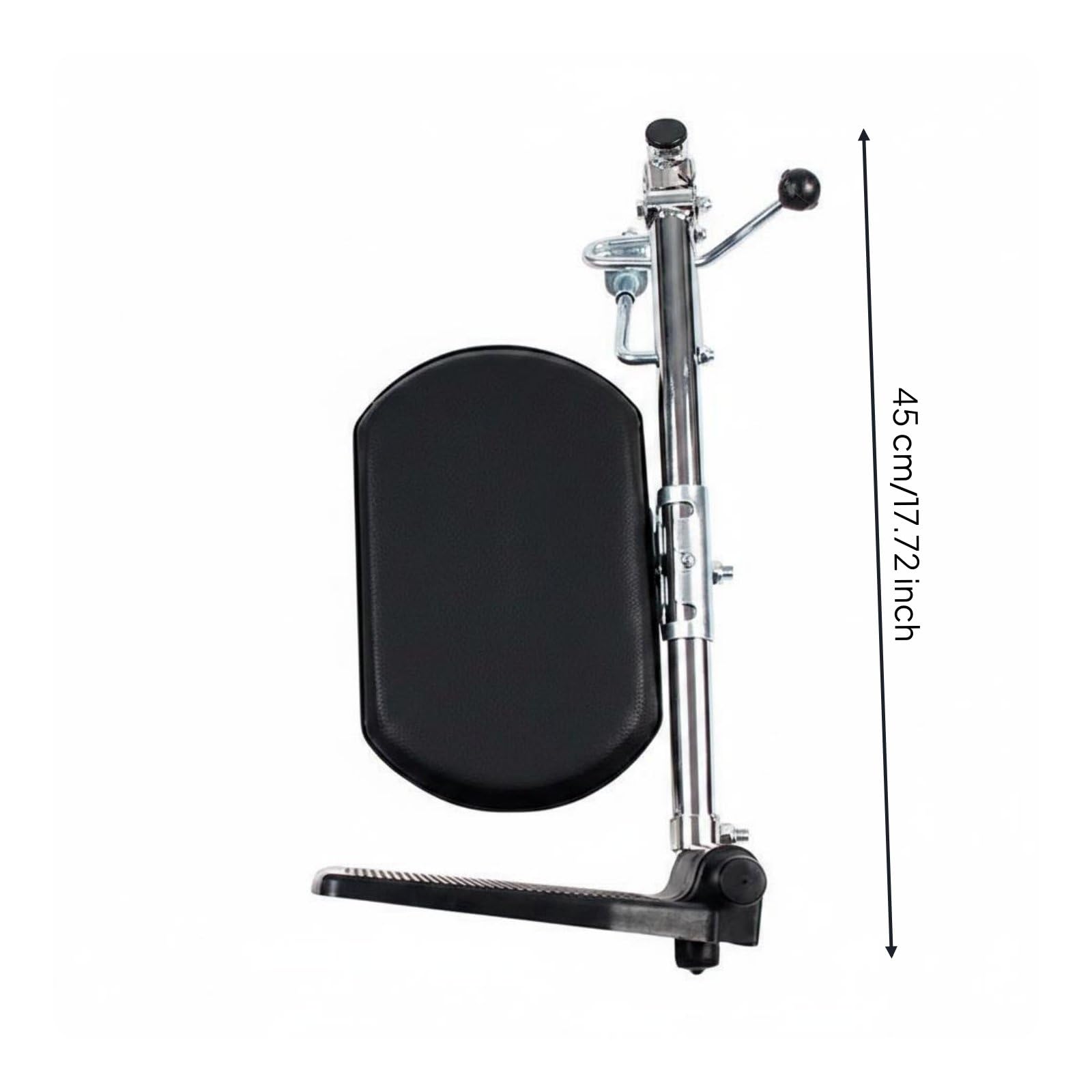 Footrest Poggiagambe Regolabile Supporto Gambe per Sedia a Rotelle Universale Telaio in Metallo Piattaforma Robusta, Supporto Per Gamba Sinistro Multifunzione Cromato
