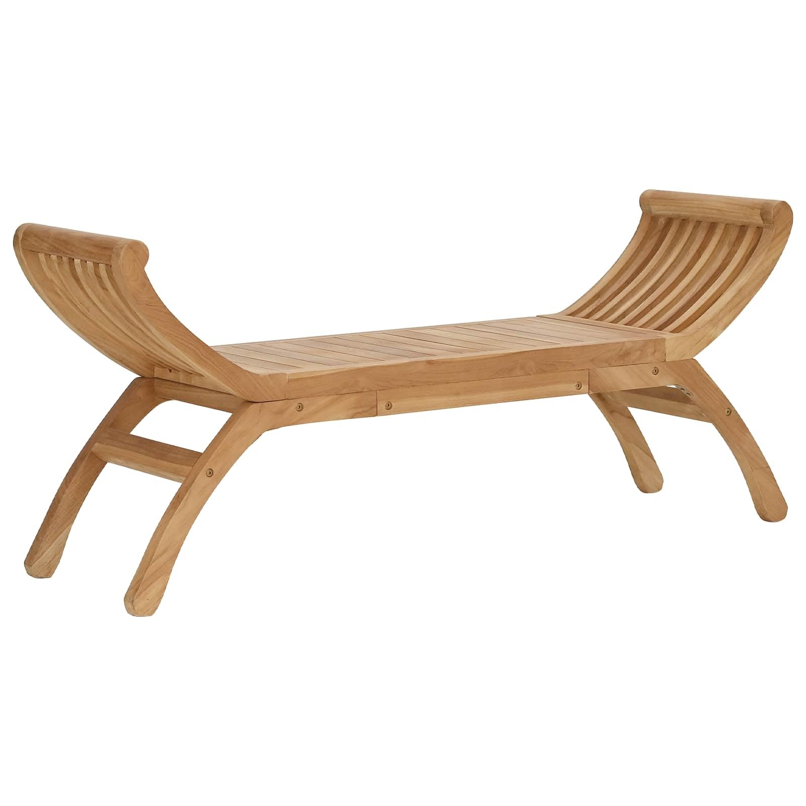 vidaXL Tuinbank 2 -Seater 126 cm Massief Teakhout Naturel