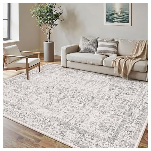 PureCozy Vintage Machine Washable Area Rug