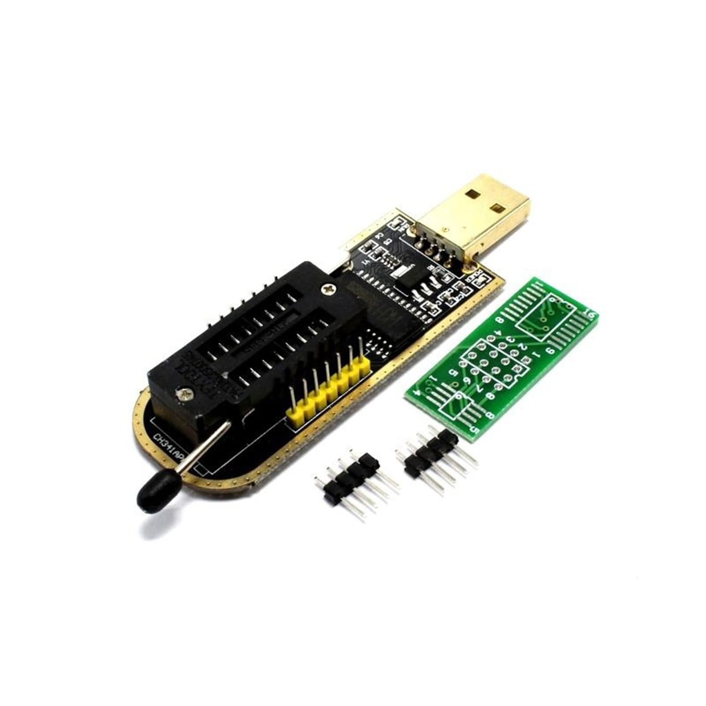 Electronic Spices CH341A 24 25 Series EEPROM Flash BIOS USB Programmer with Software & Driver