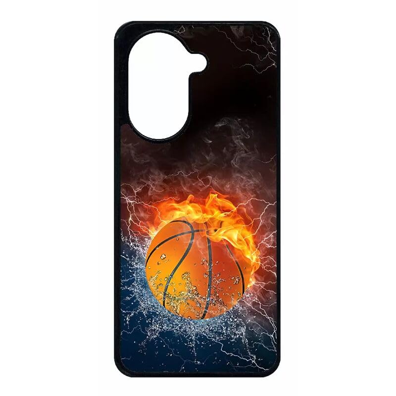 Générique Coque pour redmi a5 4g - Ballon de Basket en feu - Silicone - Noir