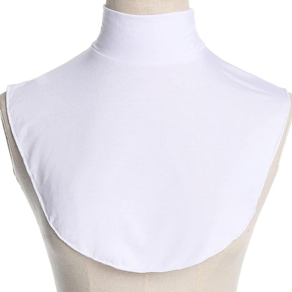 Turtleneck Solid Dickey Detachable Fake Collar Half Mock for Women Men Wear Outer or in Sweater Hoodie
