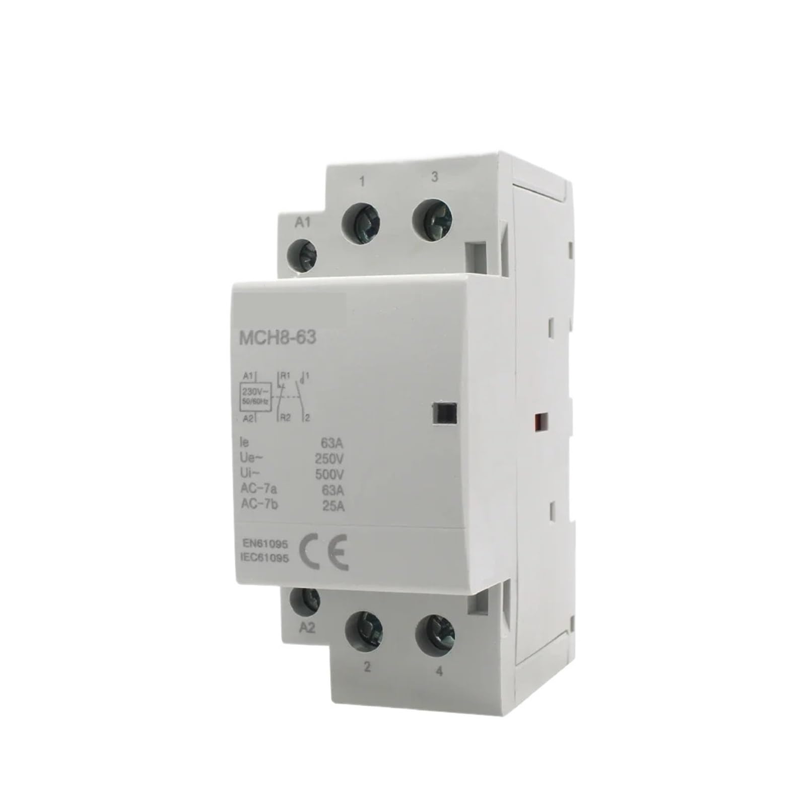 Contactor modular 2P 63A MCH8-63 220V/230V 50/60HZ DIN Rail AC Contactor modular (2NO)
