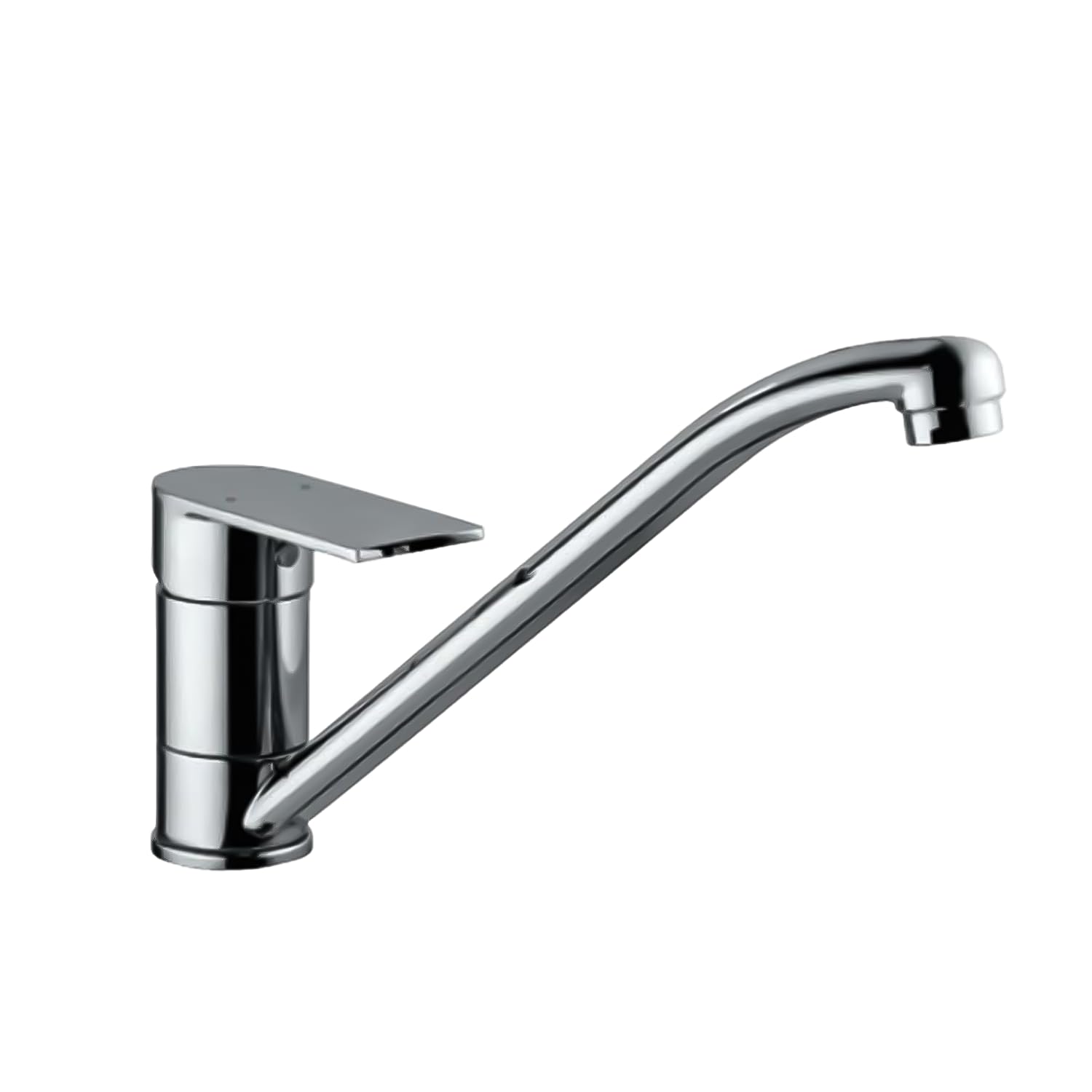 Jaquar Table Mounted Single Lever Sink Mixer with Swinging Spout, 450 mm Long Braided Hoses, Stylish & Durable Faucet for Kitchen & Bathroom, Sliver, Chrome Finish-image-5