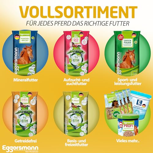 Eggersmann Mein Pferdefutter Vitalize Low Carb Plus 15 kg – Getreidefreies Pferdefutter – Für Pferde mit Stoffwechselproblemen geeignet – Mit essentiellen Aminosäuren, Vitaminen & Mineralstoffenv