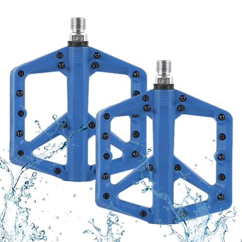 Pedales planos – Pedales antideslizantes con plataformas ampliadas, coloridos pedales de ciclismo, accesorios de reposapiés de ciclismo para viajes, ocio, bicicletas de montaña de carretera