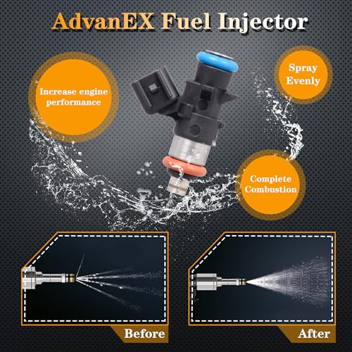 AdvanEX Fuel Injector 4 Holes Compatible with 2014-2017 Jeep Cherokee 3.2L V6 Replaces OE 0280158313 04627794AA (Set of 6) - Thumbnail 4