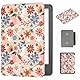 MOKASE Hülle für 6 Zoll Kindle Paperwhite 5/6/7. Generation 2012,2013,2015,2016 (Modell: EY21/DP75SDI), Schlanke Kunstleder Hart Decken mit Handschlaufe für Kindle Paperwhite 6 Zoll, Matisse Daisy