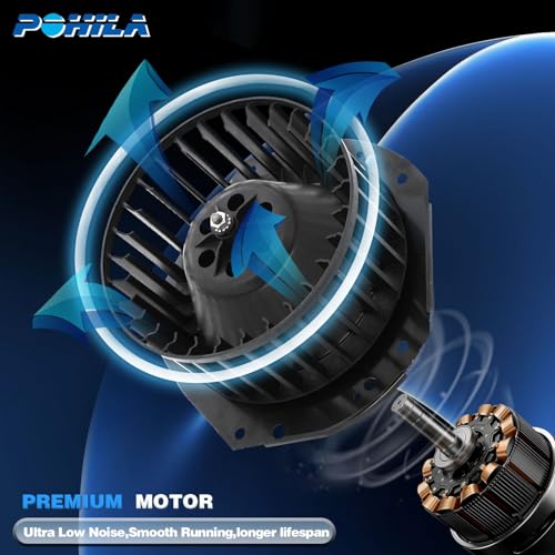 Image of AC Blower Motor with Fan Replacement for Chevy S10 Pickup GMC Sonoma Isuzu Hombre 1994 1995 1996 1997 1998 1999 2000 2001 2002 2003 HVAC Heater Blower Motor Replace# 700080