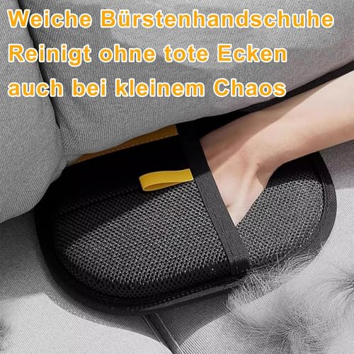 shixpiov Fellpflegehandschuhe 2er-Set– Doppelseitige Statische Tierhaarentferner,Wiederverwendbare&Waschbare Haustierpflege-Handschuhe für Entfernt Hunde&Katzen Fell von Sofa, Teppich, Kleidung
