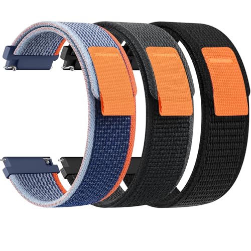 Mugust Correa de Nylon 22 mm para Smartwatch Veryfit miniatura 1
