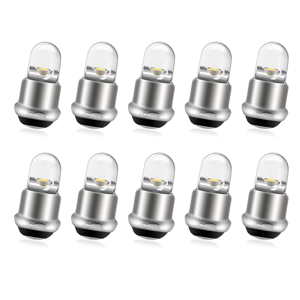 Ruiandsion Mini LED Indicator Bulb 5V Dashboard Light Bulbs Warm White Interior Light Bulb Indicator Panel Light (Pack of 10)
