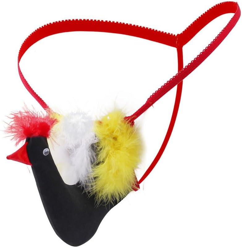 Men Thong Bird Funny G-String Exotic Underwear T-Back Mesh Christmas Joke Gag Prank Gifts Valentines Day for Him