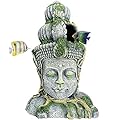 Hamiledyi Buddha Head Statue Aquarium Decorations Resin Fish Hideout Betta Cave for Large Fish Tank Ornaments Betta Sleep Rest Hide Play Breed