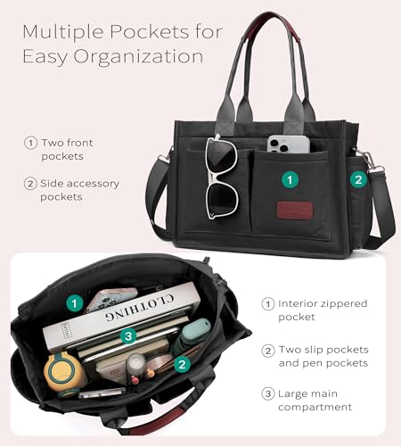 Bolso Tote pequeño para mujer con correa ajustable y cierre miniatura 3