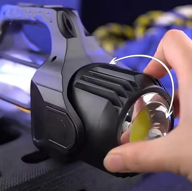 Image of Glaceon Spotlight,Rechargeable 1000LM 21700mAh High-Powered Spotlight Flashlight Searchlight Camping, Lights Modes LED Handheld Flashlight Waterproof (GC-06)