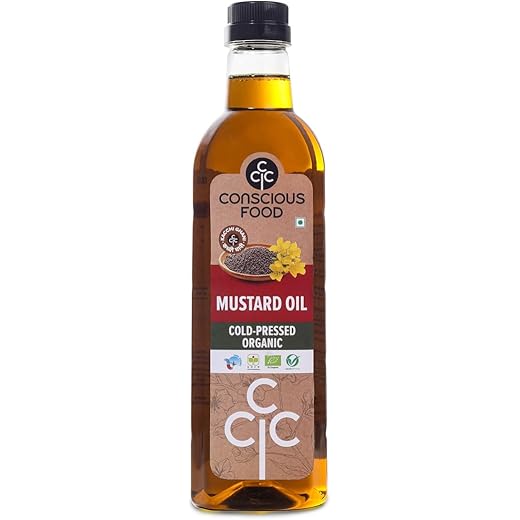 Conscious Food Organic Cold Pressed Black Mustard Oil 1 Litr