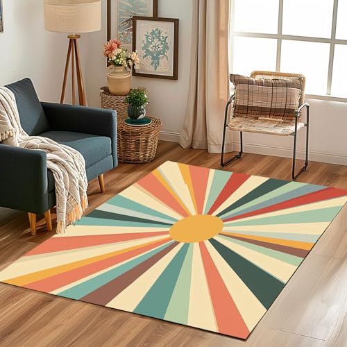 Tapete Boho Vintage Pequeño, 60x91 cm, Antideslizante miniatura 3