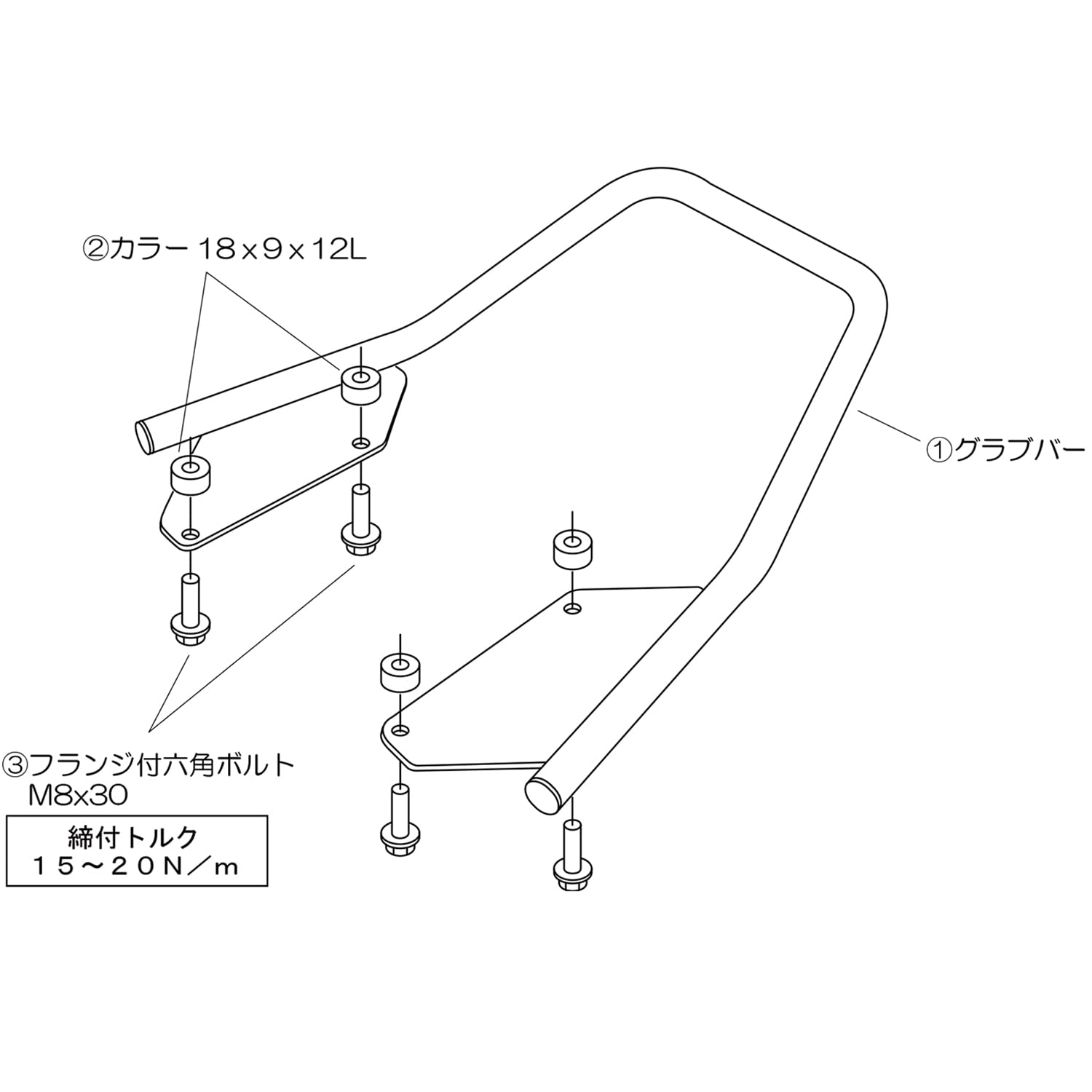 Amazon | デイトナ(Daytona) バイク用 タンデムグリップ グラブバー