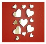 Heart Small Mirror Sticker,DIY Craft& Scrapbooking Accessory Mirror Sticker,Acrylic Hearts Mirror De