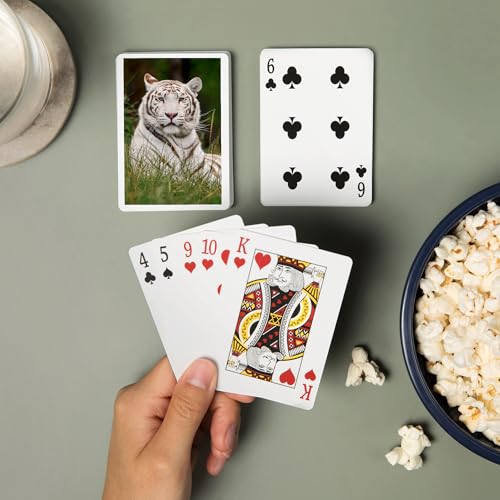 Baraja de cartas Póker White Tiger en caja de papel miniatura 2