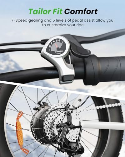 Image of isinwheel M10 Pro Electric Bike for Adults 22 mph 1000W Peak Motor, Dual Crown Fork Mountain Ebike 10.4 Ah Battery 35+ Miles Range, 7 Speed, 20 x 4.0 Fat Tire Adults Electric Bicycles