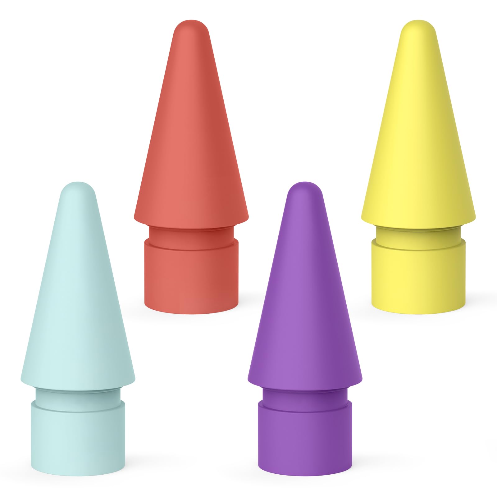 IEOVIEEUpgraded Replacement Tips for Apple Pencil, 4 Pcs Color Pen Tip Compatible with Apple Pencil Tips 2nd Generation/ 1st Generation/USB-C Pencil Tip (Red/Yellow/Green/Purple)