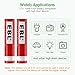 EBL 10440 Rechargeable Batteries 350mAh 3.7V Lithium ion Battery for LED Flashlight Torch, 8 Pack