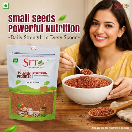 Image of SFT Premium Halim Seeds For Eating | 400g |Garden Cress Aliv Seeds | Hygienically Packed | Raw and Natural | Halim SeedI Used in Cooking, Baking, Smoothies and Other Beverages and Hair Growth