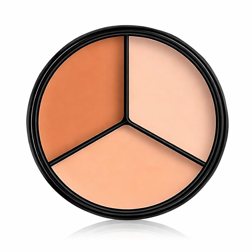 3-in-1 Concealer Palette, Smooth Texture, Lightweight, Full Coverage for Dark Circles, Acne Marks and Contouring-image-24