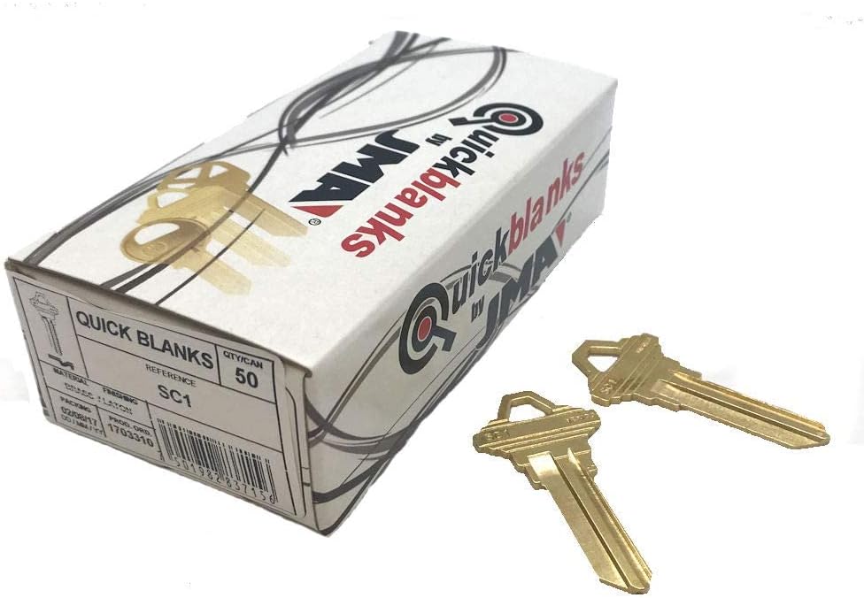 SC1 Brass Key Blanks Box 50 by JMA 1-pack
