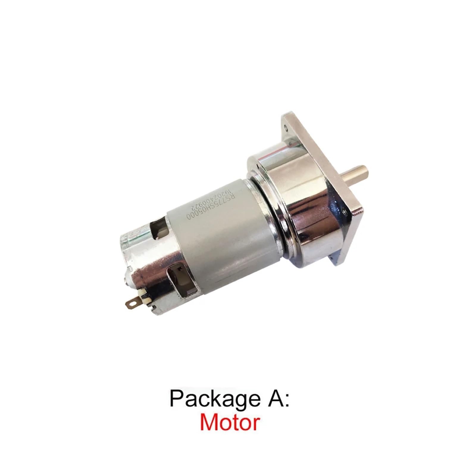 80kg.cm Large Torque 5~500rpm 35W 775 12V DC Gear Motor 24V Electric Machine Reducer for Electric Tools Customized(Package A,24V 15rpm)