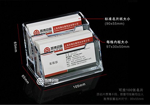 Earlywish 5 acrílico Nombre de la empresa titular de la tarjeta titular del soporte de pantalla Dispensador de escritorio Nuevo