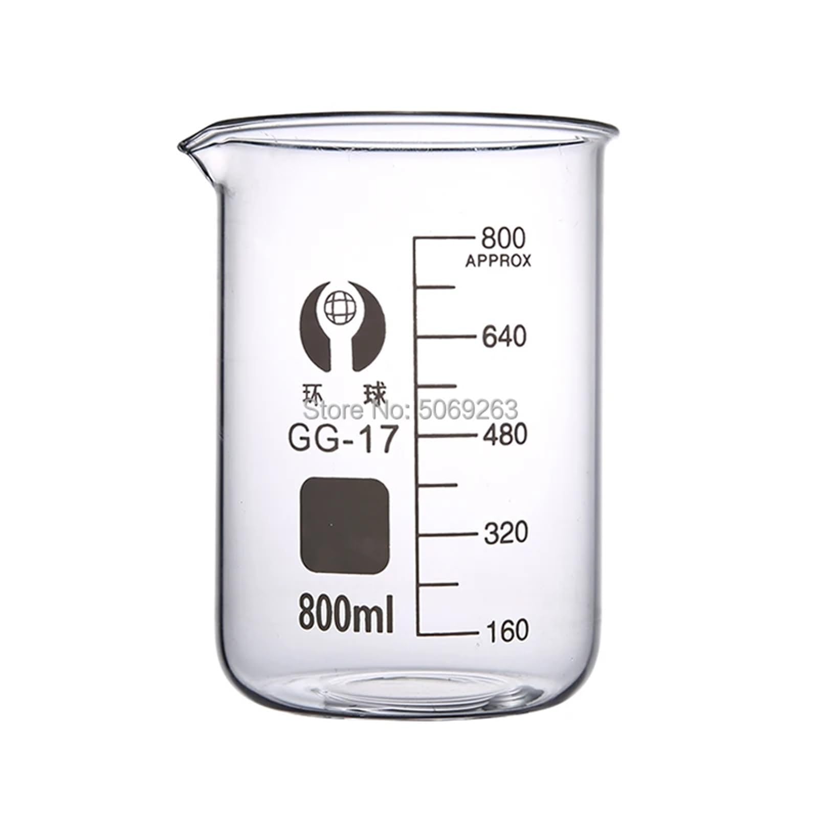 1set Lab Borosilicate Glass Beaker Chemical Form Borosilicate 3.3 Glass with Graduation(3000ml)