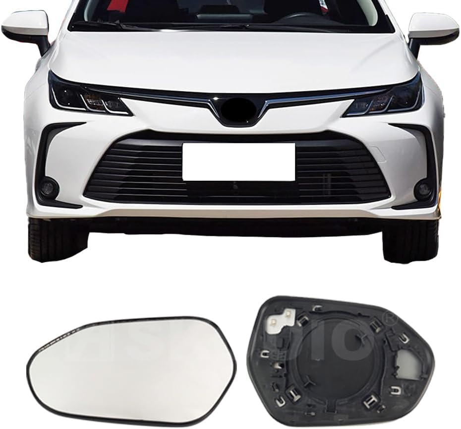 Driver Side Mirror Replacement Glass for TOYOTA Corolla 2020-2024, Camry 2018-2024,Heated Left Side View Mirror Glass for 2020 2021 2022 2023 2024 Corolla,2018 2019 2020 2021 2022 2023 2024 Camry