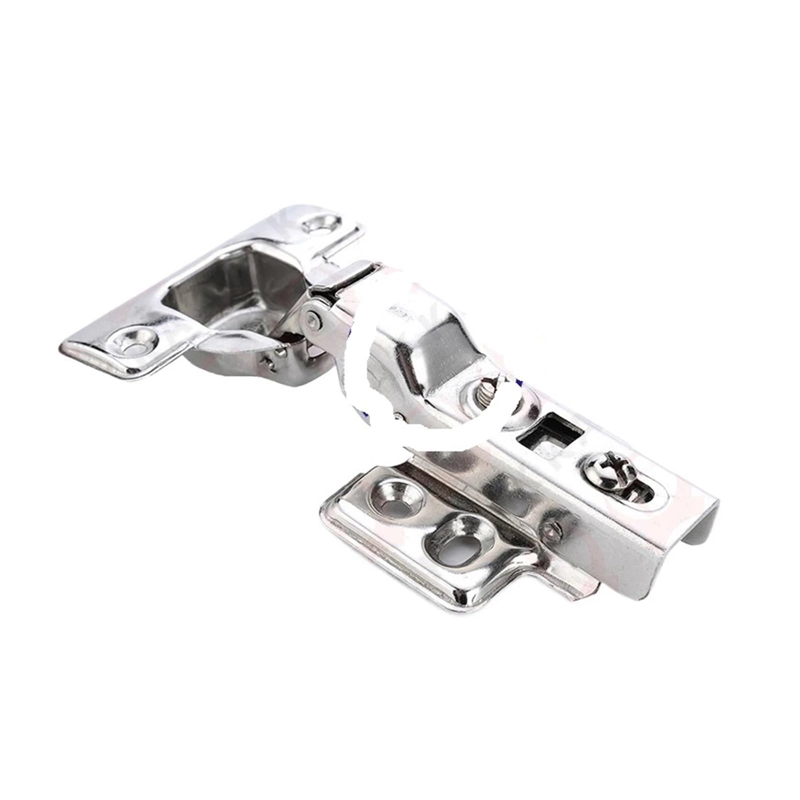 Bisagras de gabinete acero inoxidable 4 piezas, cierre suave, bisagra hidráulica for puerta, amortiguador, herrajes for muebles cocina(Half Overlay x 4)