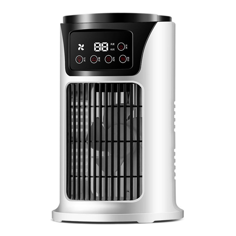 USB Mini Tischventilator mit 6 Geschwindigkeiten 300ml Wasserkühlung Sprühluftbefeuchter kleine mobile Klimaanlage Luftkühler für Zuhause Schlafzimmer Büro Studentenwohnheim Schwarz