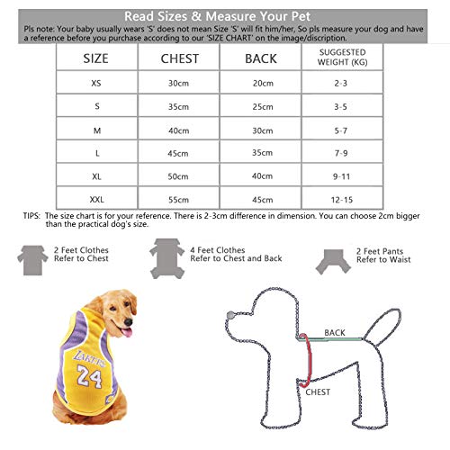 Image of Pet Sport Clothes Dog Jersey Small Shirt Apparel Cute Outfit for Dogs, Cats, Puppies, Kittens Durable Sports Pet Tee, XS