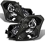 ACANII - For [Halogen Model] 2003-2007 Cadillac CTS Black Projector Headlights Headlamps Replacement Pair Set Left+Right