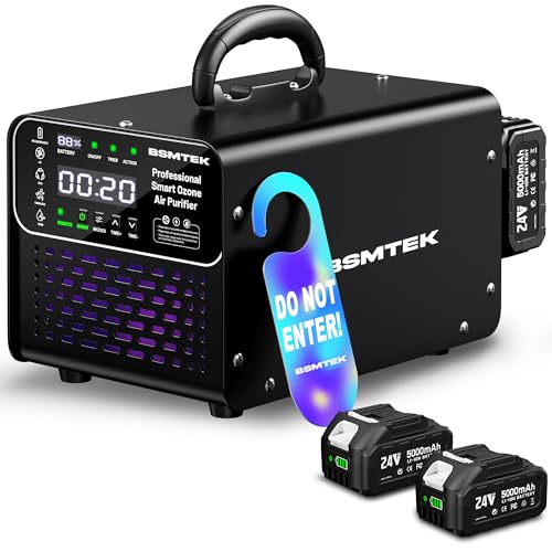 BSMTEK Generador de ozono, alta capacidad de salida de ozono, eliminador de olores, desodorizante, salida ajustable, con control remoto