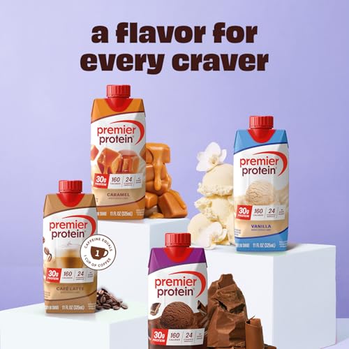 Image of Premier Protein Shake, Chocolate, 30g Protein, No Added Sugar, 24 Vitamins & Minerals to Support Immune Health, 11 fl oz, 4 Pack