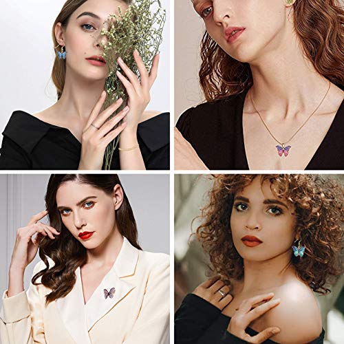 SUNNYCLUE 36Pcs 6 Stili Glod Farfalla Smalto