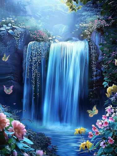 Pintura por números adultos de paisaje relajante para decorar el salón con cuadros DIY